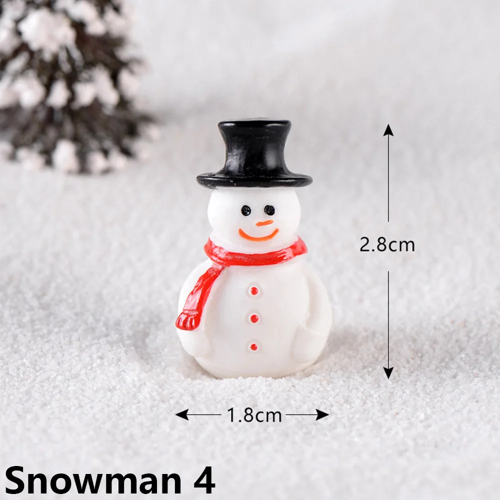 Snowman 4 1 шт. подарок микро бонсай для пейзажа Сказочный Сад домашний Декор Фигурка снеговика Мини Санта Клаус рождественские украшения аксессуары - Цвет: Snowman 4