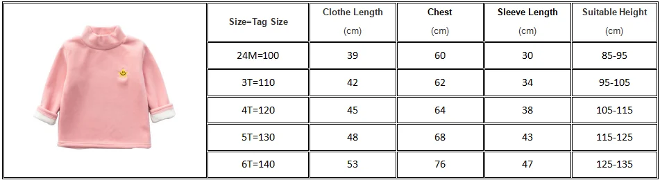 

Girls and boys plus velvet padded tops baby half-high collar bottoming shirts children's autumn and winter warm clothes