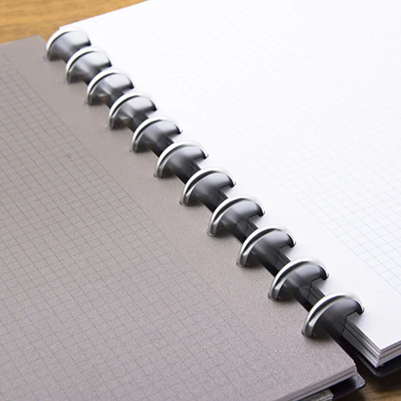 Новый кожаный блокнот А4 с грибным отверстием металлическим кольцом и кожаным