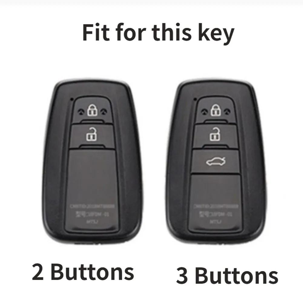 

2/3 Button Black/Red Suede Key Protective Cover Keychain For Toyota Corolla Hatchback 2019-up Auto Key Case Covers