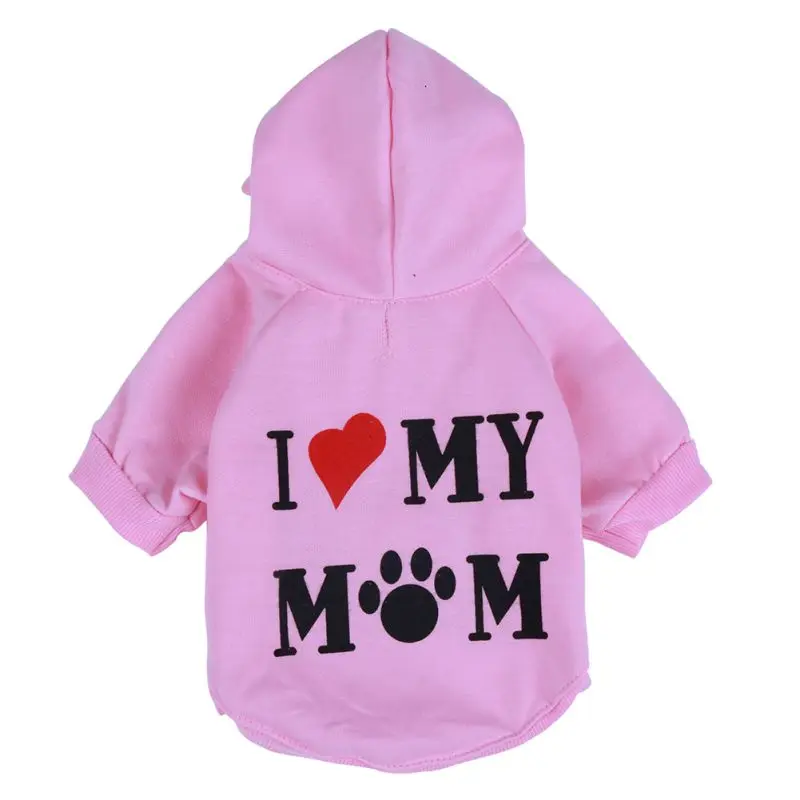 I LOVE MOM пальто с принтом для домашних животных куртка собаки осенняя зимняя одежда