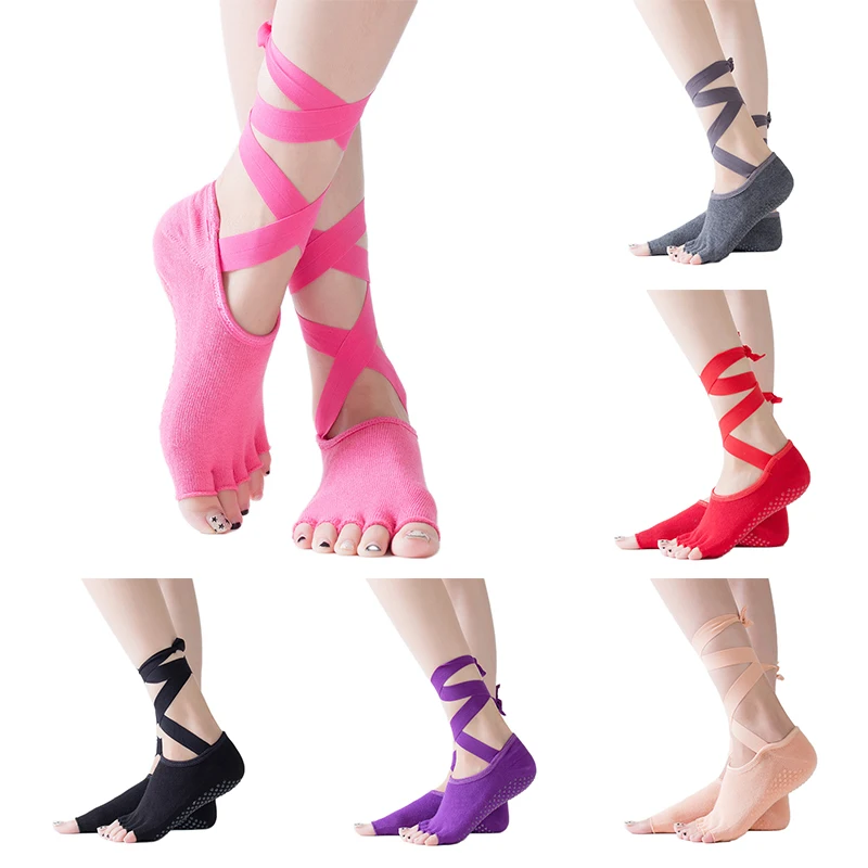 Women's Socks Strap cotton yoga socks for women breathable non-slip ballet pilates yoga socks winter sportswear accessories