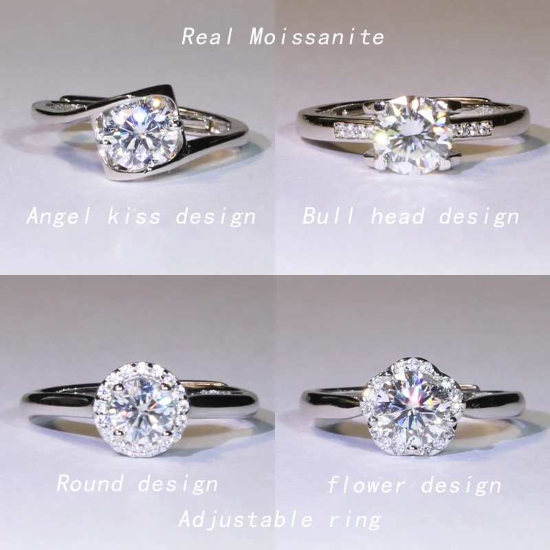 Кольцо женское из серебра 925 пробы с мусанитом | Украшения и аксессуары