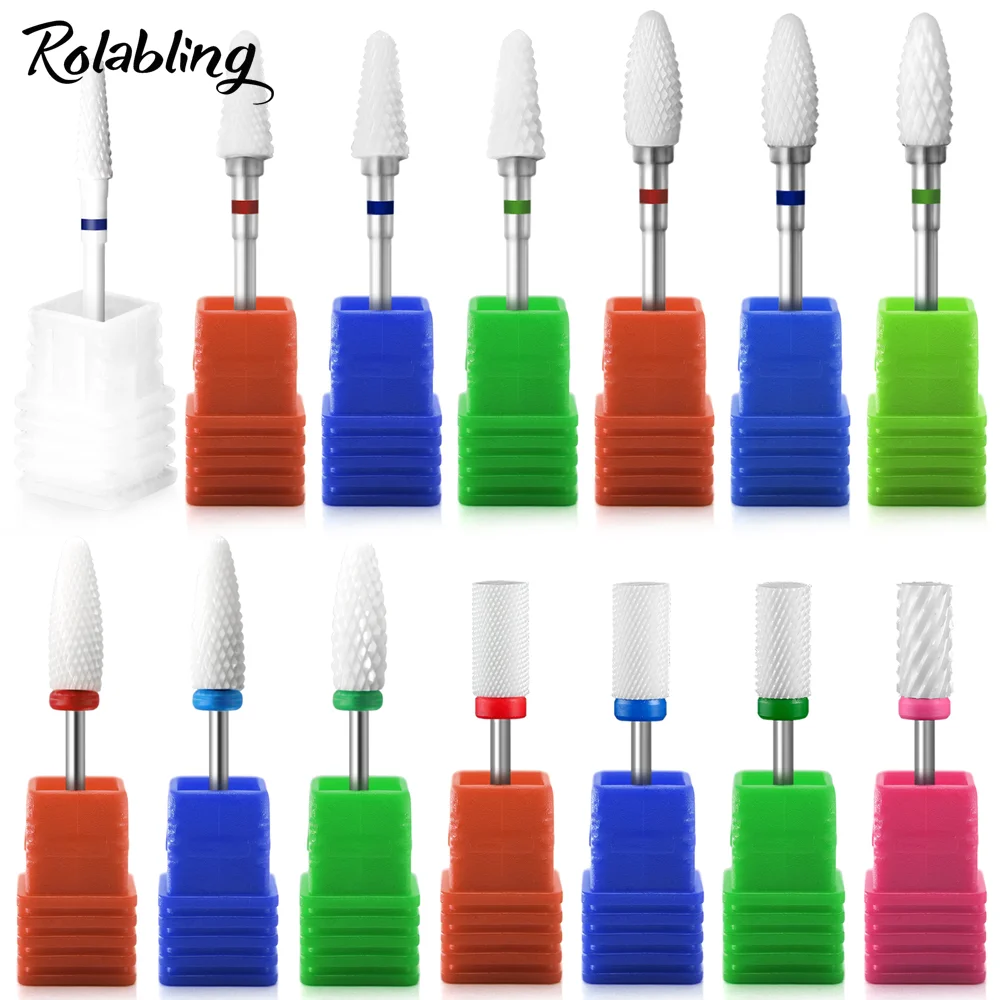 Фрезы для ногтей из керамики и сплава Шлифовальная головка педикюра фрезы