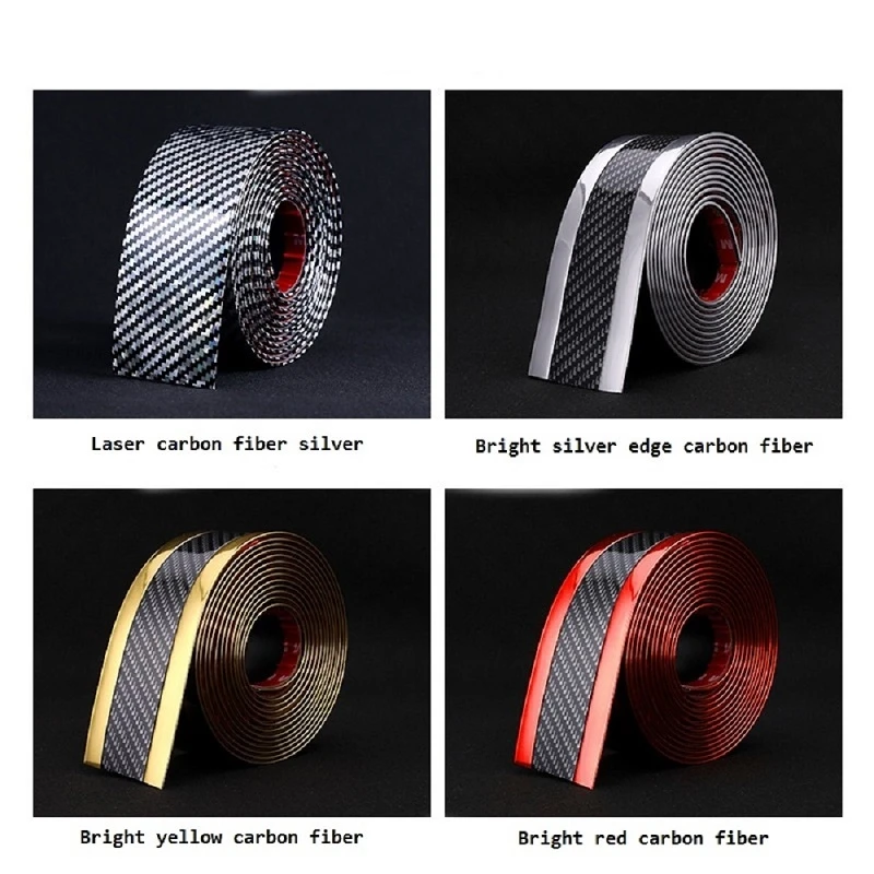 Наклейки для стайлинга автомобилей 5D углеродное волокно резиновый порог