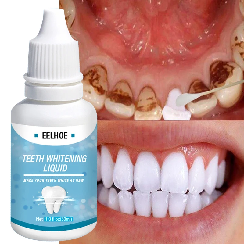 Teeth Whitening Essence Liqud Oral Hygiene Cleaning Whiten Tooth Serum Remove Oral Odor Plaque Stains Dental Bleach Care Tools