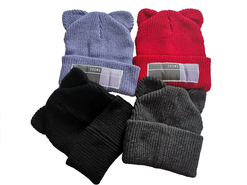 Зимние шапки для женщин Новые облегающие вязаная шапка милые осенние женские с