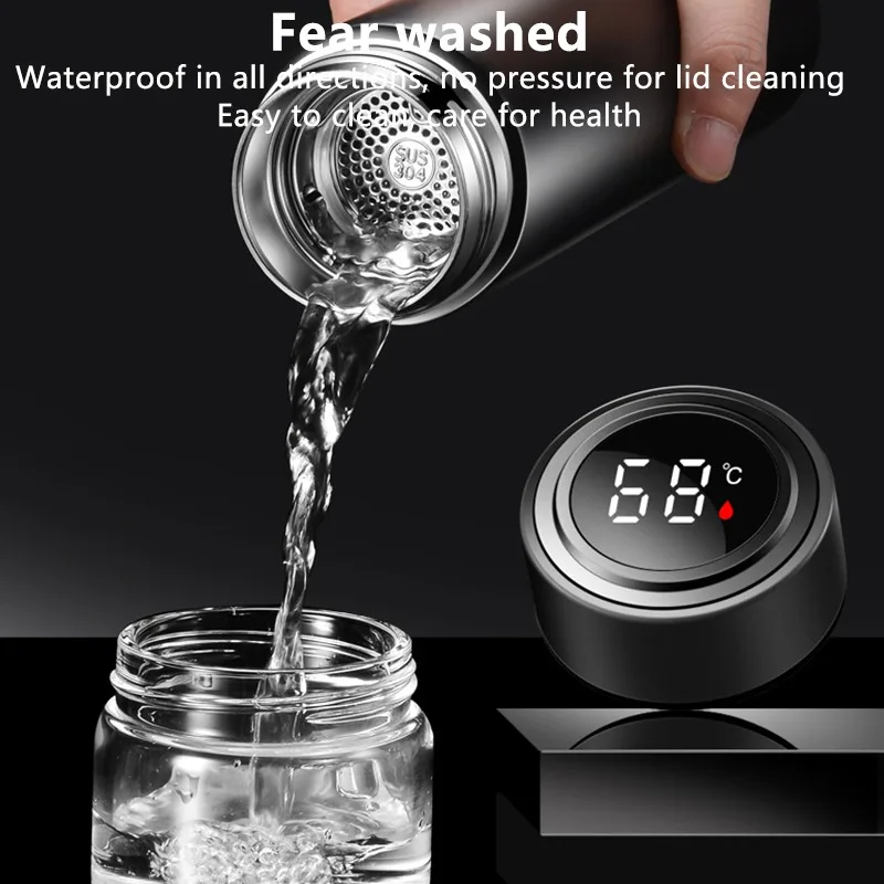 

Smart Insulation Cup Male and Female Portable Student Minimalist Water Cup Bottle Creative Personalized Trend Tea Cup Large