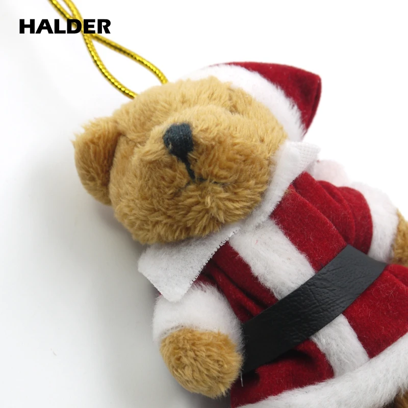 Плюшевый плюшевый мишка Санта Клаус ремешок плюшевые брелки набивные куклы