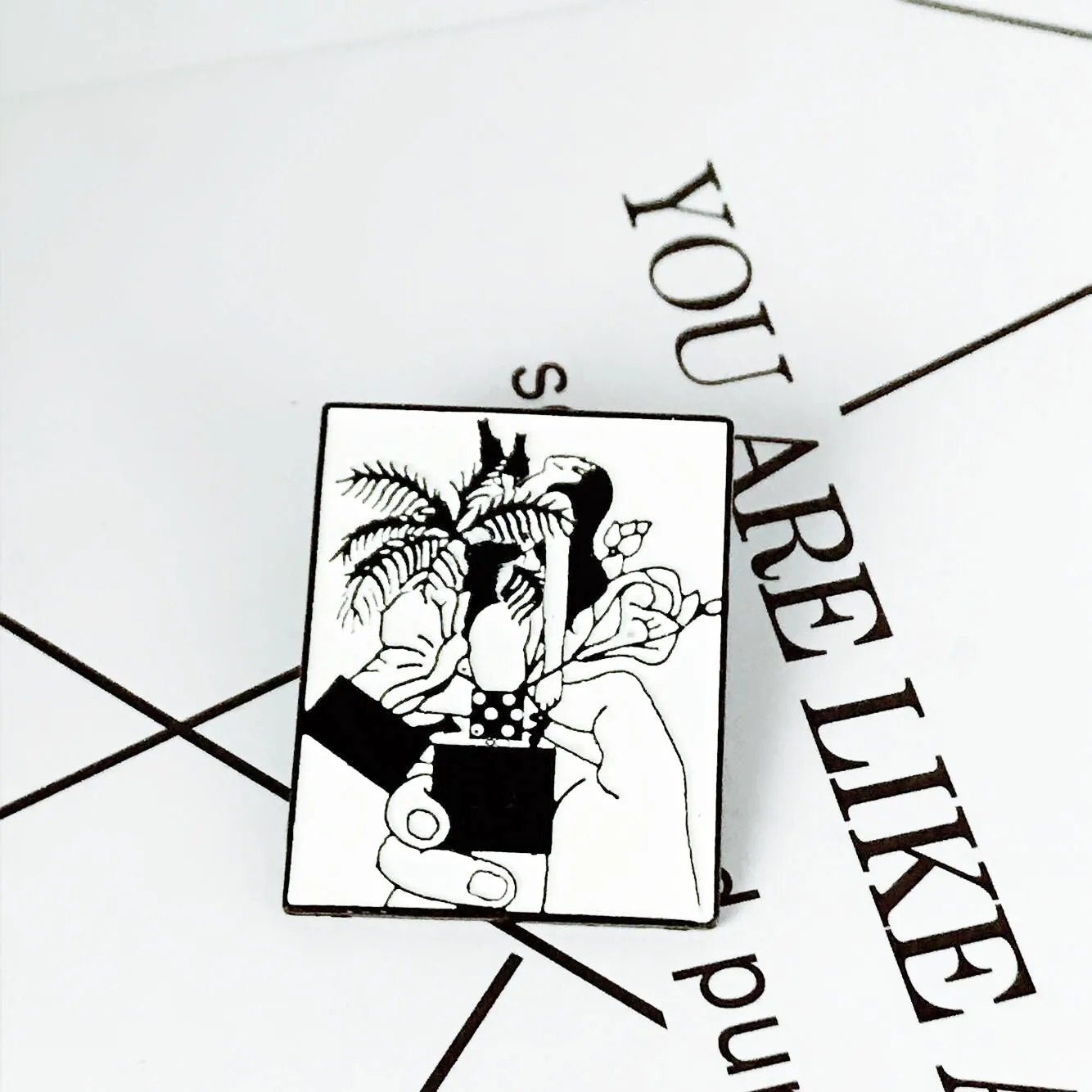 Ручная роспись значки панка Зажигалка брошь для растений креативные булавки