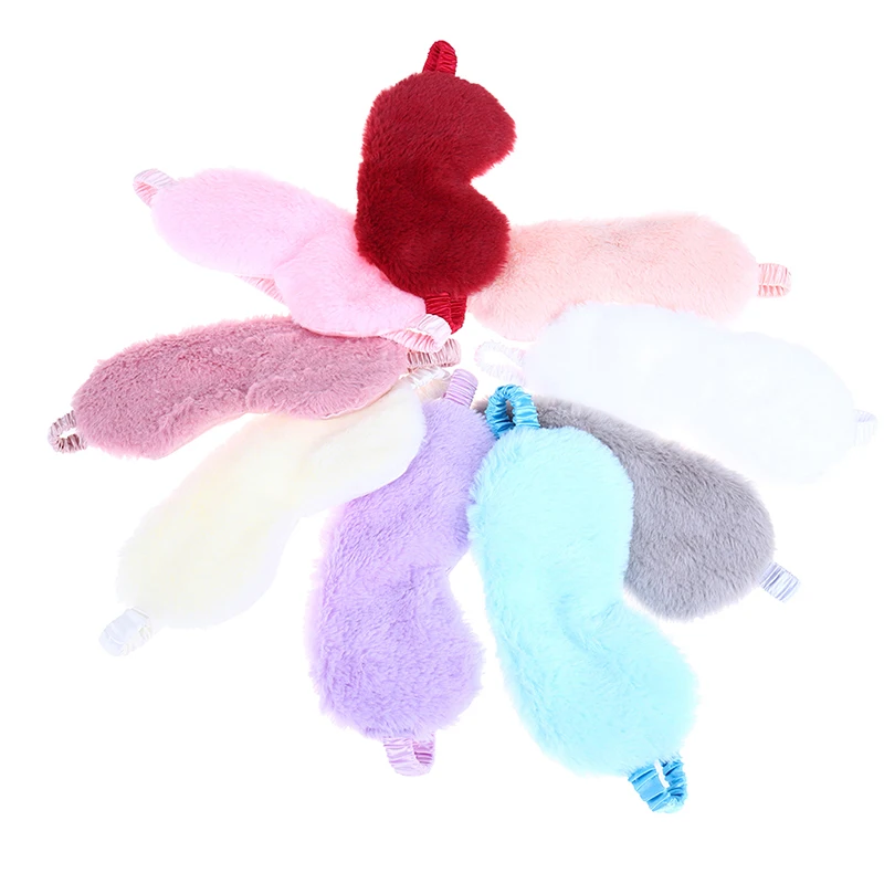 

Eye Shade Blindfold Super Soft Plush Eye Masks Silk Love Cloud Eye Cover Rabbit Plush Sleeping Mask Eyepatch Cartoon Nap