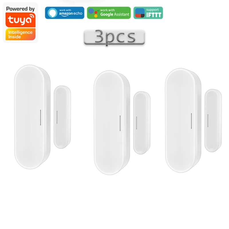 

Tuya Smart WiFi датчик для двери дверь открытой/закрытый детекторы Wi-Fi сигнализации дома Совместимость с Alexa Google Home приложение Tuya Smart Life