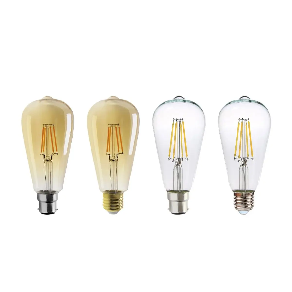 

ST64 LED Filament Bulb 6W 8W E27 Retro Edison 220-240V Vintage Lamp 6pcs/Lot 2700K 4000K Glass Lamp Indoor Home Lighting