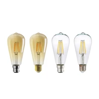 st64 led filament bulb 6w 8w e27 retro edison 220 240v vintage lamp 6pcslot 2700k 4000k glass lamp indoor home lighting