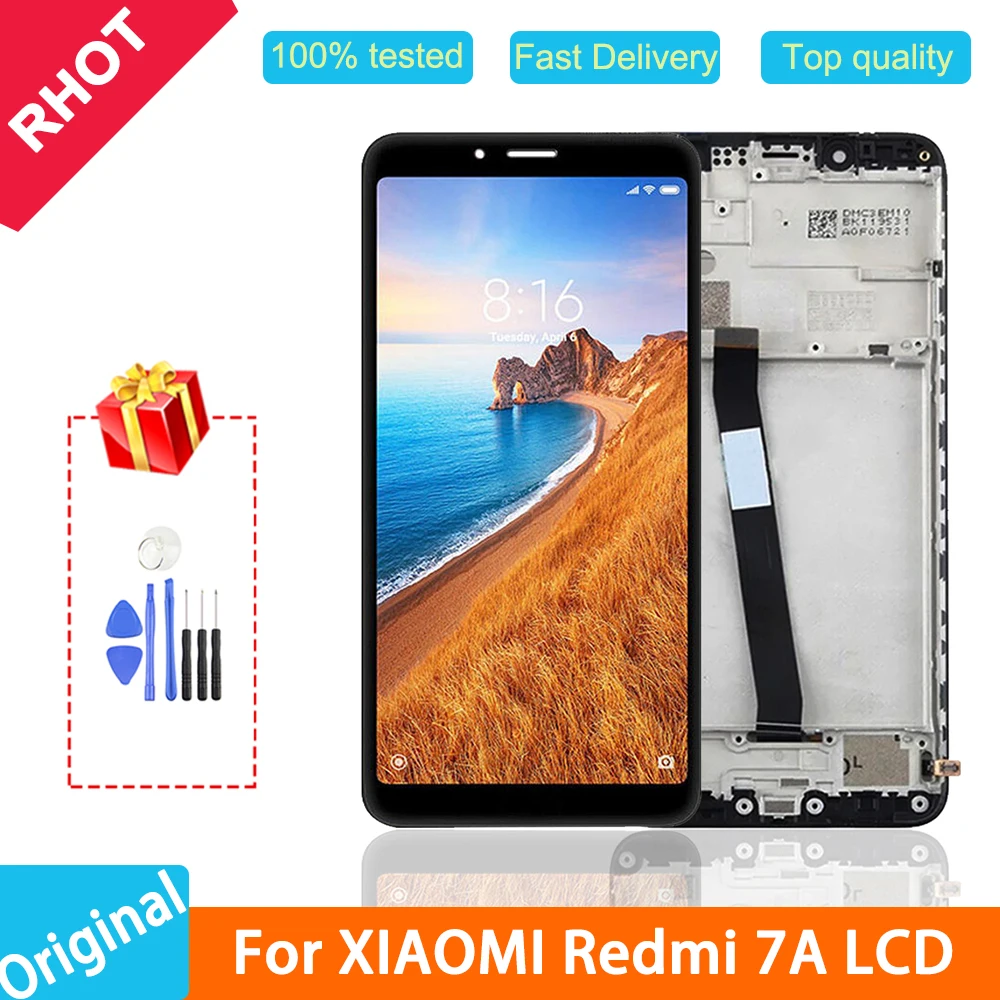 100% протестированный оригинальный 5 45 &quotIPS ЖК дисплей с рамкой замена для Xiaomi Redmi 7A