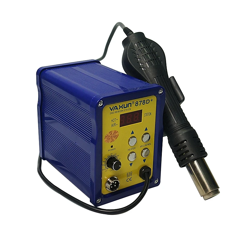 2 в 1 SMD паяльная станция горячего воздуха YAXUN 878D + автоматическая ремонтная