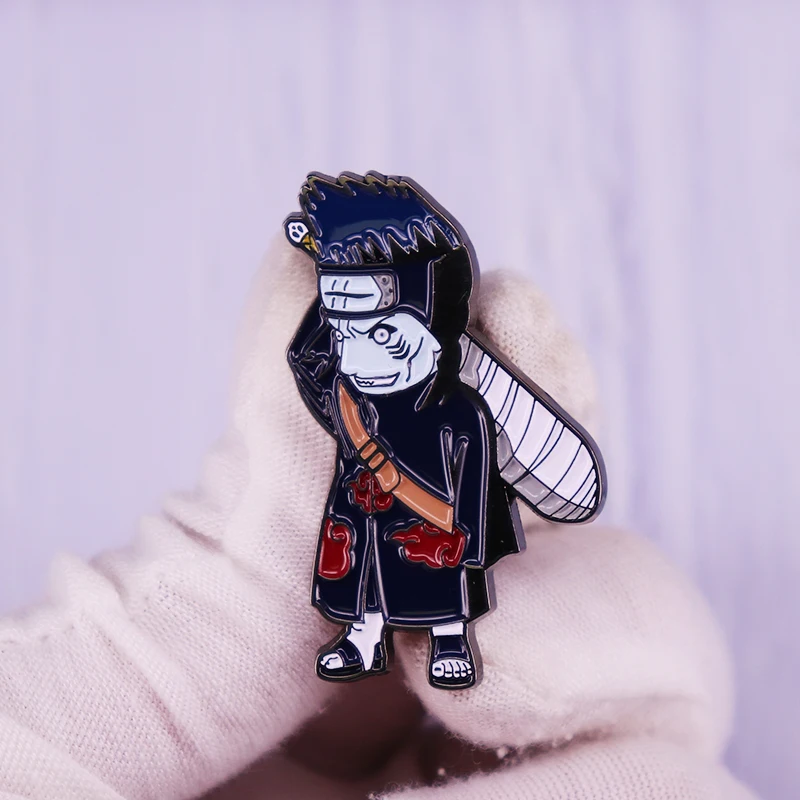 Naruto-Shippuden Akatsuki Hoshigaki Kisame мультяшный металлический значок | Украшения и аксессуары