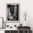 Фотография Второй мировой войны ВИНТАЖНЫЙ ПЛАКАТ ПЕЧАТЬ солдат Попрощайтесь черная белая картина пары целуи романтическая настенная Картина на холсте