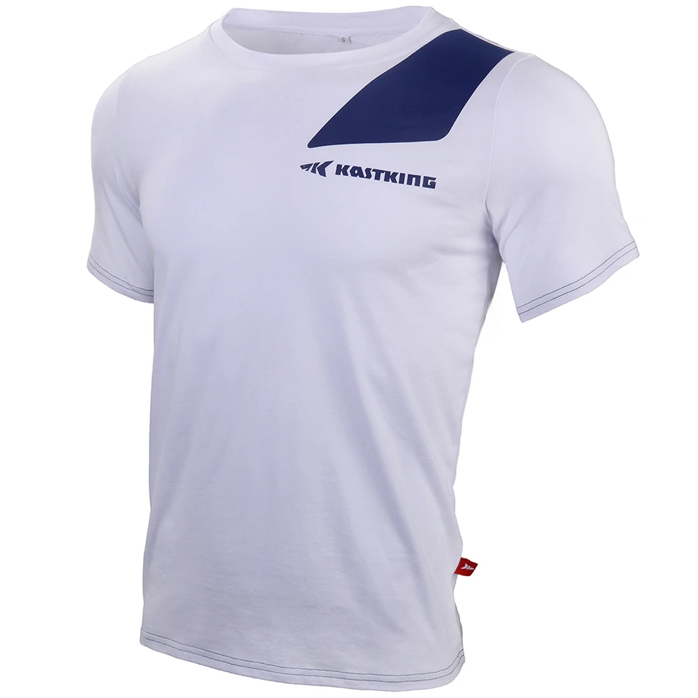 T-Shirt-01 White KastKing футболка с круглым вырезом для мужчин или женщин для рыбалки с коротким рукавом для спорта на открытом воздухе одежда для рыбалки белого и синего цветов - Цвет: T-Shirt-01 White