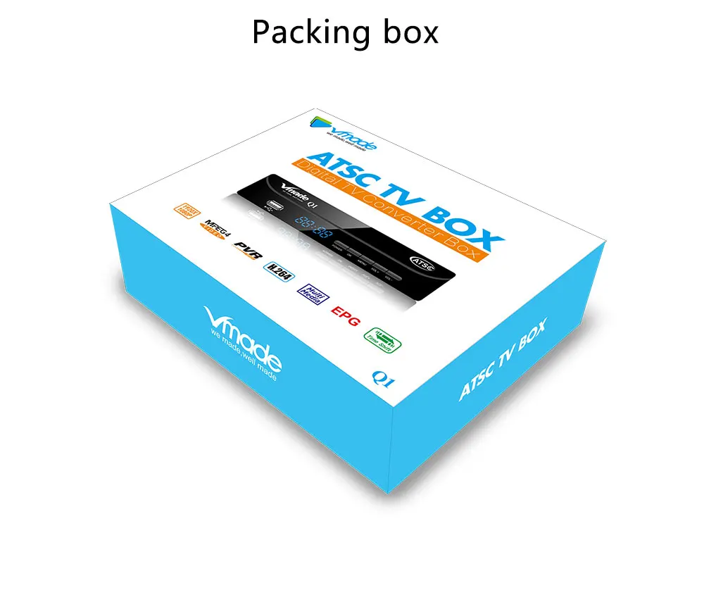 

Vmade ATSC Q1 TV Tuner Full HD 1080 H.264 Digital Analog Converter Support Youtube AC3 USB Multimedia Playback Set-Top Box