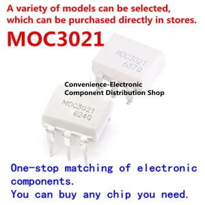 10PCS/PACK MOC3021 MOC3021M directly inserted into DIP-6 patch moc3021sr2sop-6 optocoupler integrated circuit