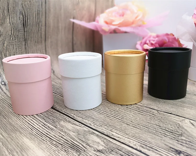 Круглые бумажные коробки для цветов с крышкой 5 шт. цветочное ведро Подарочная
