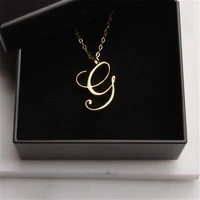 2019 europeus fashion english letter pendant lovely letter g text necklace gift for momgirlfriend party jewelry