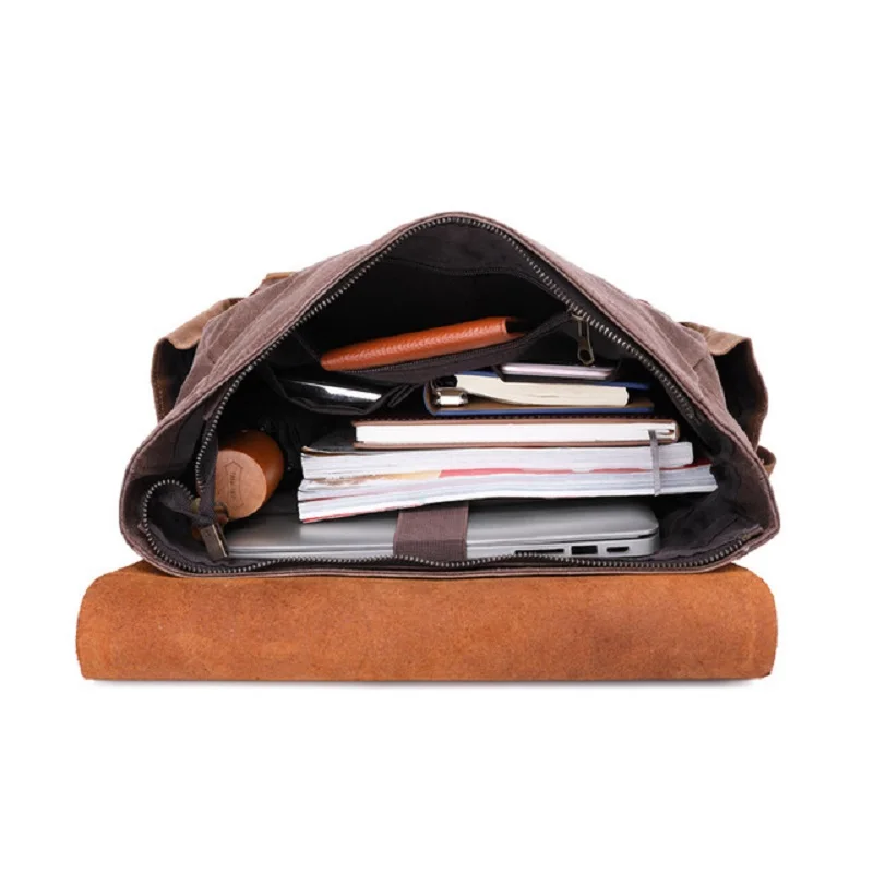 Рюкзак мужской из вощеной кожи 15 дюймов водостойкий|Мужские рюкзаки| |