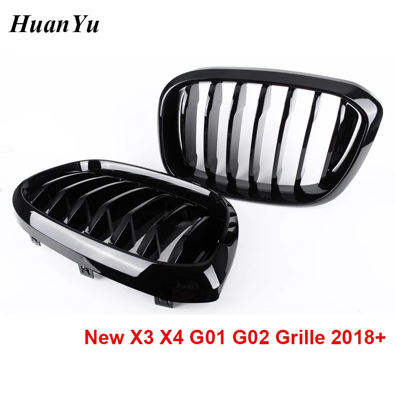 1 пара цветная Передняя ножевая решетка G01 G02 M для BMW New X3 X4 Series slat замены бампера