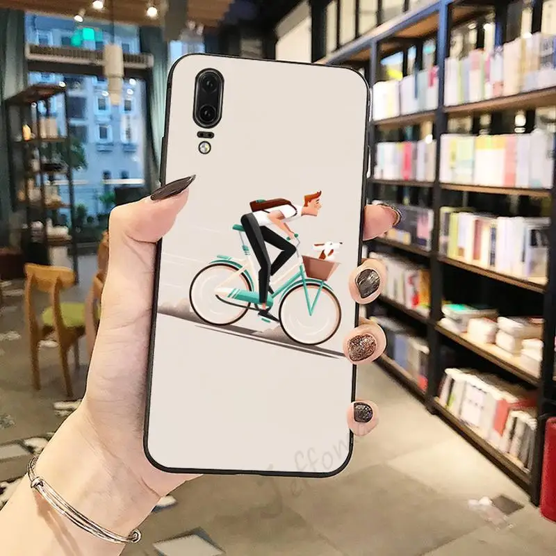 

BIKE CYCLING art Phone Case For Huawei honor Mate P 10 20 30 40 Pro 10i 9 10 20 8 x Lite
