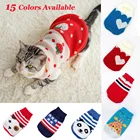Зимняя одежда для кошек и собак, теплый Рождественский свитер для маленьких собак и кошек, трикотажная ткань для вязания крючком, Джерси для собак