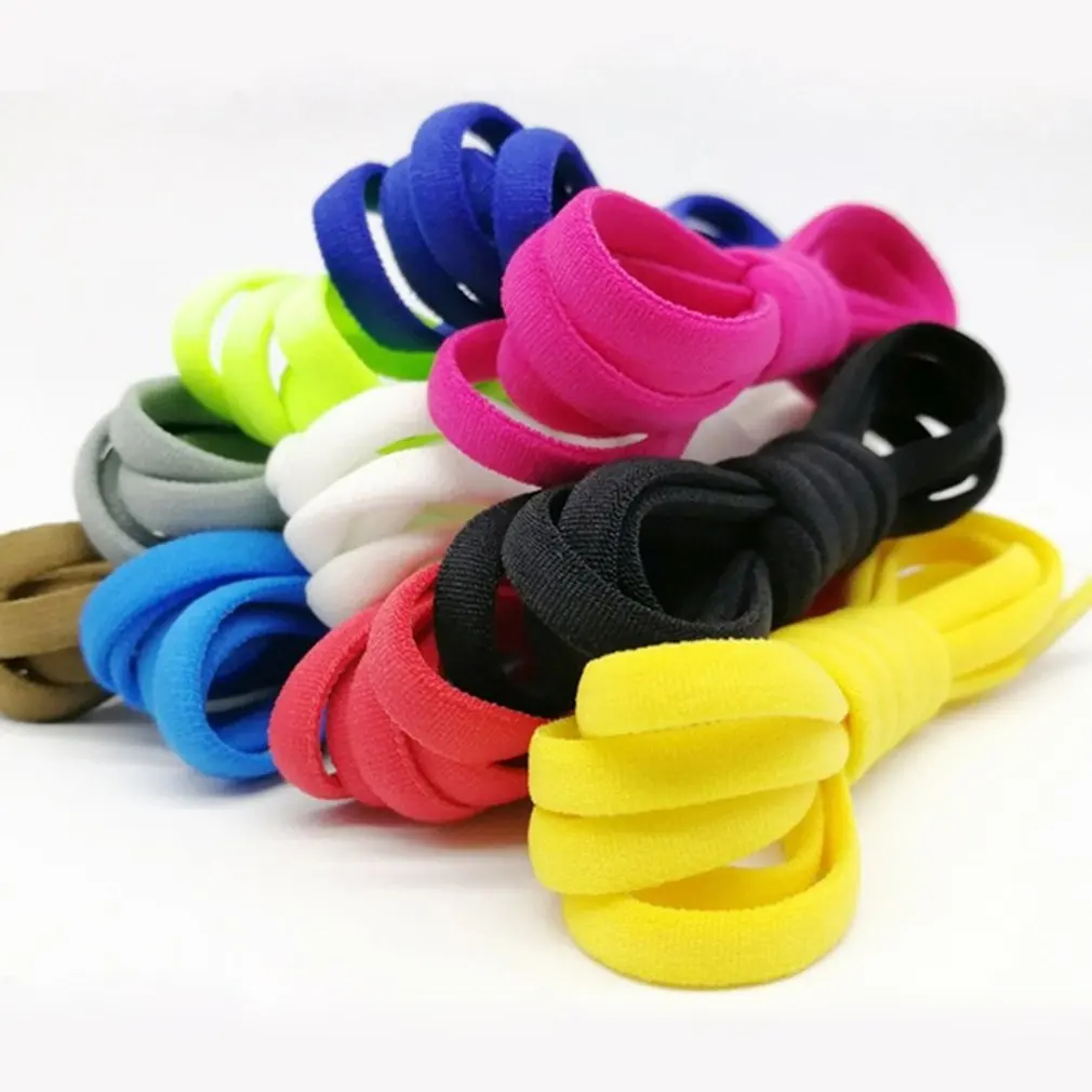 

12 Colors Elastic No Tie Shoelaces Semicircle Shoe Laces For Kids and Adult Sneakers Shoelace Lazy Metal Lock Laces Shoe Strings