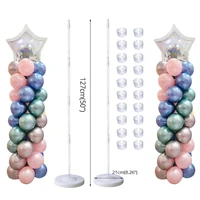 happy birthday party balloon column stand with base and pole for wedding party baby shower birthday balloon holder arch supplies