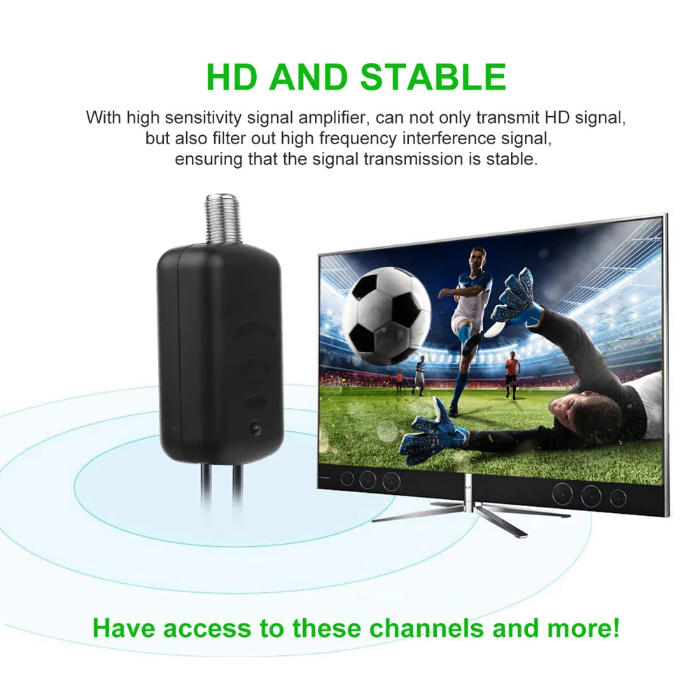 Vacusg простой в установке 25DB Усилитель ТВ сигнала усилитель цифровой HD для кабеля