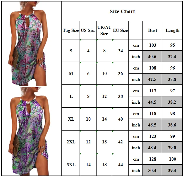 

Dress for Women Halter Neck Mini Dress Floral Printed Sleeveless Summer Party Woman Dress