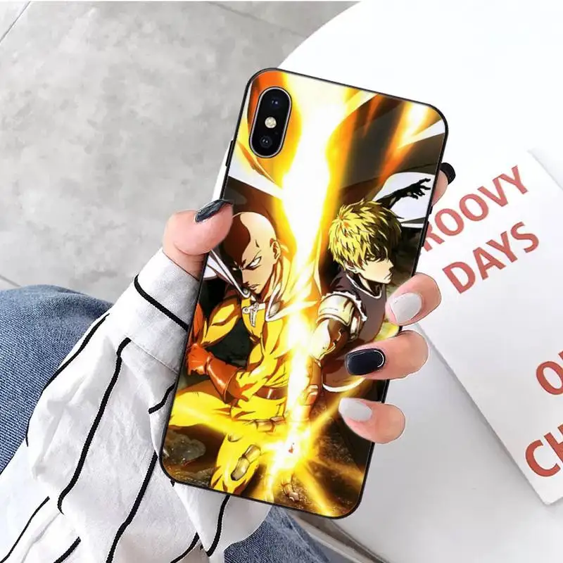 

One Punch Man anime manga luxury brand Phone Case shell For iphone 5 5s 5c se 6 6s 7 8 plus x xs xr 11 pro max