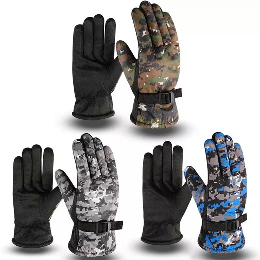 

Motorcycle gloves winter men's Ski mountaineering gloves Electric car thickening new plus cashmere warm cycling full finger