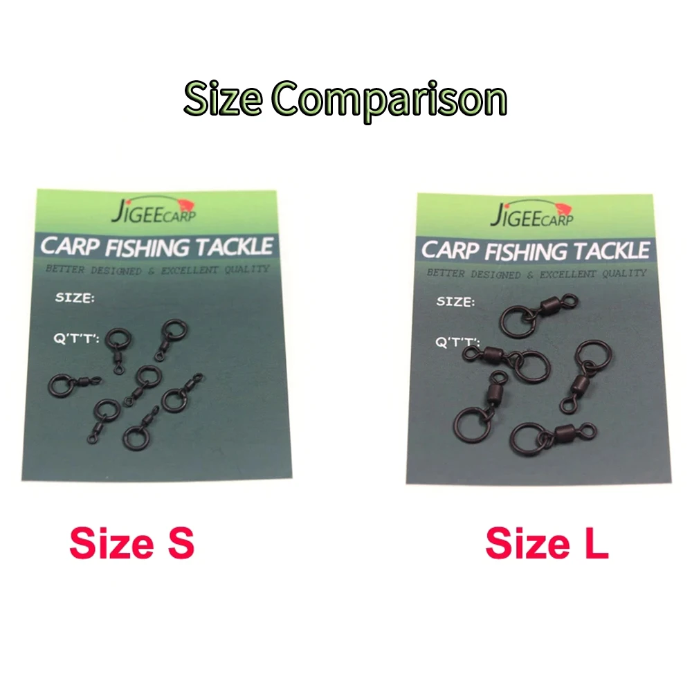 20 шт. рыболовные Вертлюги с кольцом для ловли карпа|Коробки рыболовной снасти| |