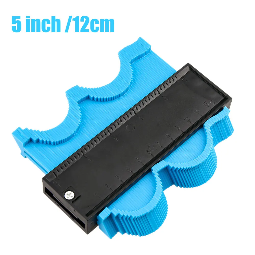 12cm Blue Vastar 5 дюймов пластиковый измерительный прибор контур профиль копия датчик дубликатор duplo и Стандартный Ширина Дерево Лазерная маркировочная инструмент в клеточку измерены в ненатянутом ламинат Плитки общего - Цвет: 12cm Blue