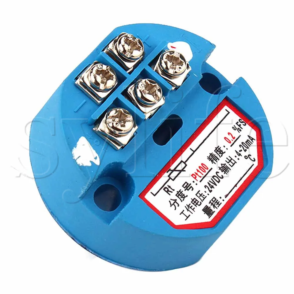 Передатчик датчика температуры термопары PT100 от-20 до 60 постоянный ток 24 В синий |