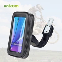 untoom motorcycle phone holder moto rear view mirror handlebar stand mount scooter motorbike waterproof bag support cell phone