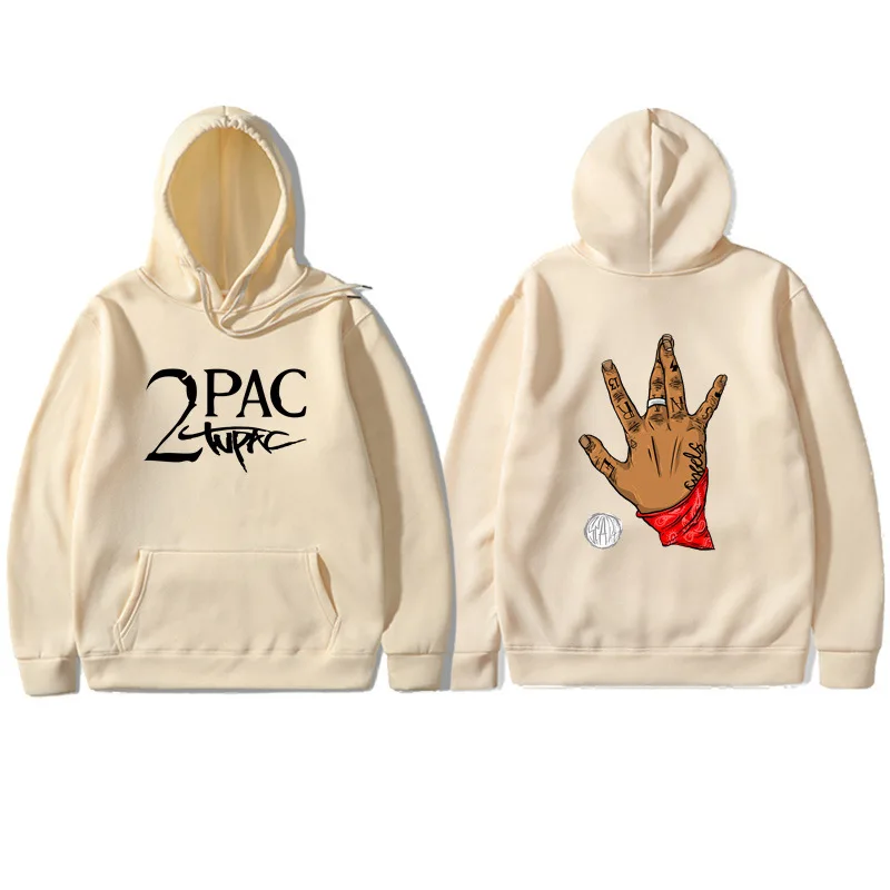 

2021 New Arrival 2PAC Hoodie Sweatshirts Men Women Print Pullover Fashion Harajuku Tracksui Clothes