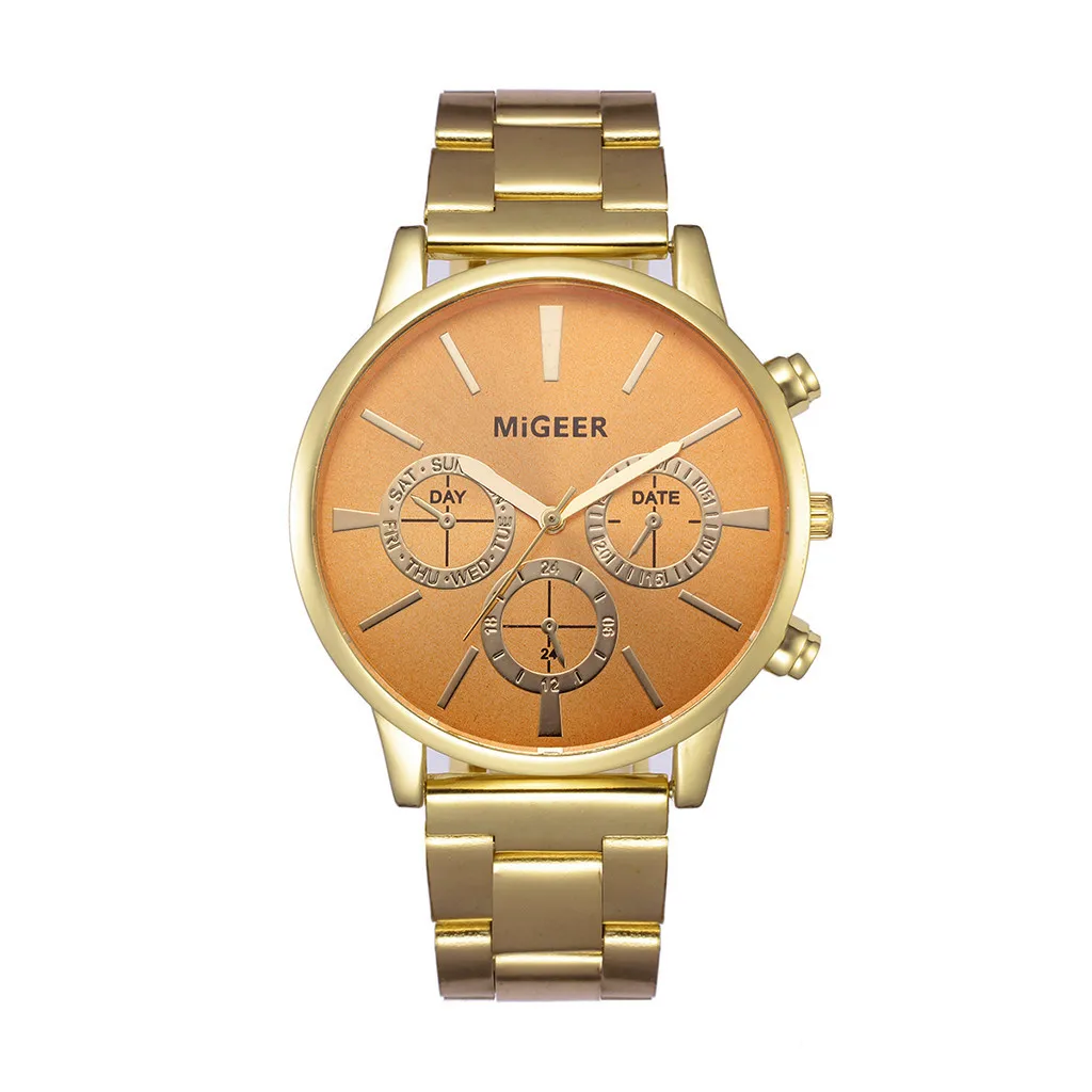 

Fashion simple new shelves watch men and women neutral crystal stainless steel pointer quartz watch 50*