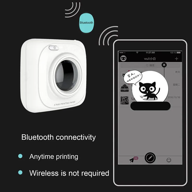PAPERANG P1 мини Термальность принтер Bluetooth 4 0 Портативный фотопринтер 203 точек/дюйм