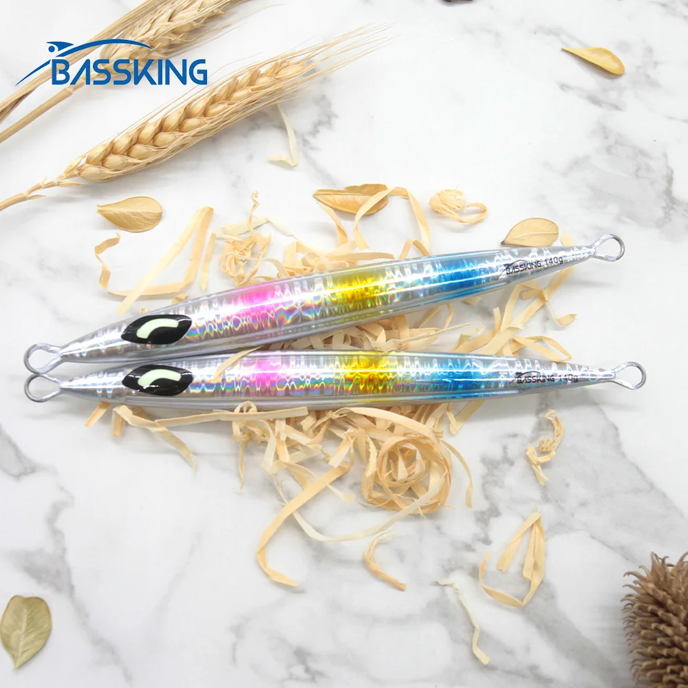 BASSKING J001 металла дергающаяся приманка 60 г 80 100 120 140 160 морской джиг для рыбалки 3D