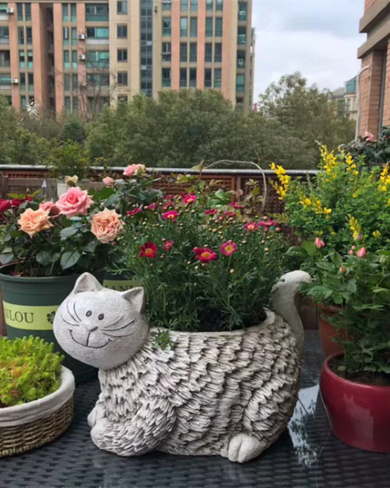 Декоративное растение для сада двора кошки креативный милый цветочный горшок