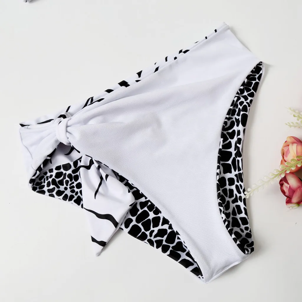 

SAGACE Swimsuit Women Sexy Print One Shoulder High Waist Swimming Suit Female Girl Summer Push Up Bra Padded Beachwear