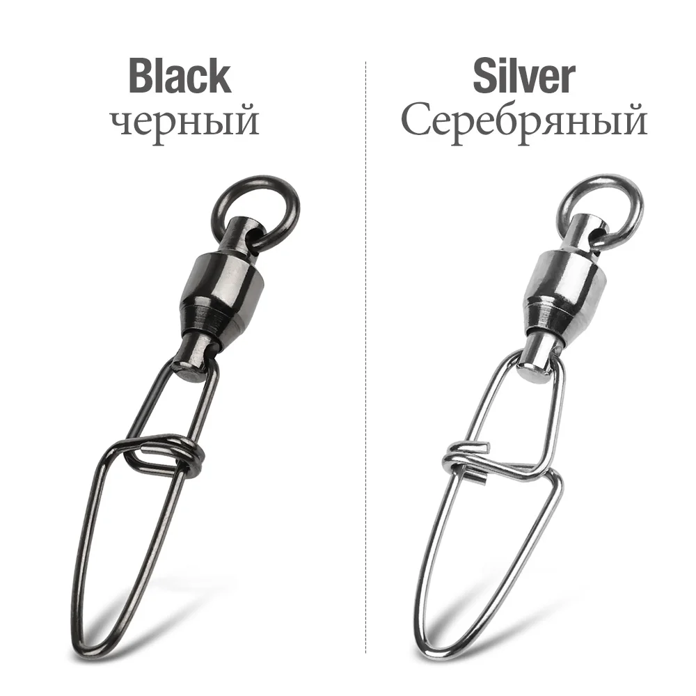 DONQL 10 шт. карабин подшипник Нержавеющая сталь Рыбалка Соединитель 0 #6 #