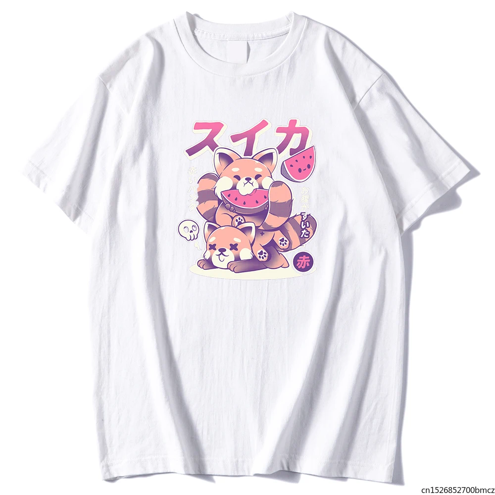 

Civet Cat Eating Watermelon Printing Women T Shirt Sport Comfortable Fit Tshirt Fashion Quality Women Short Sleeve
