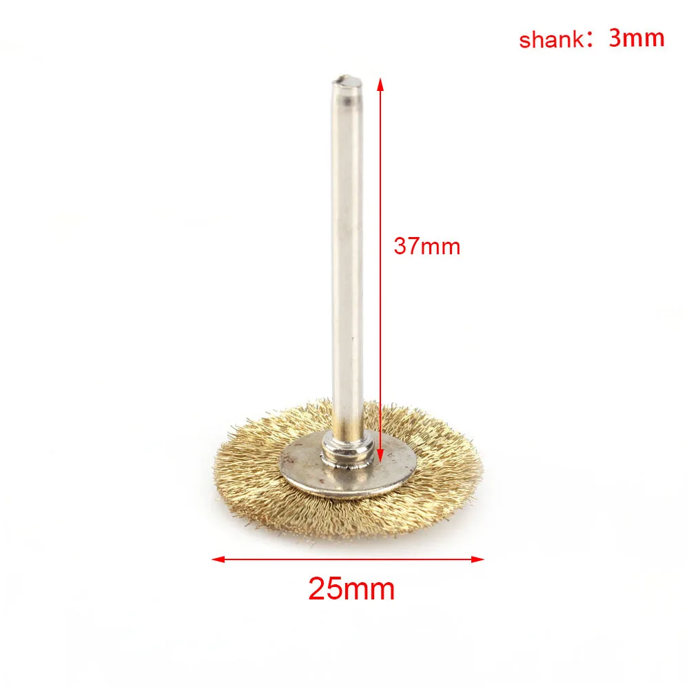 50 шт. гофрированный латунный щетки колеса провода Провод набор кистей для